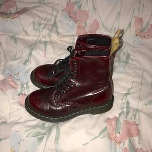 Burgundy/Cherry Red Doc Martens (Vegan 1460)
